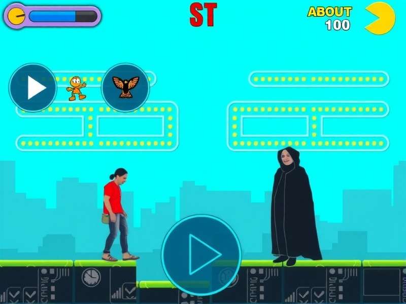 Person playing PAC MAN on a modern laptop