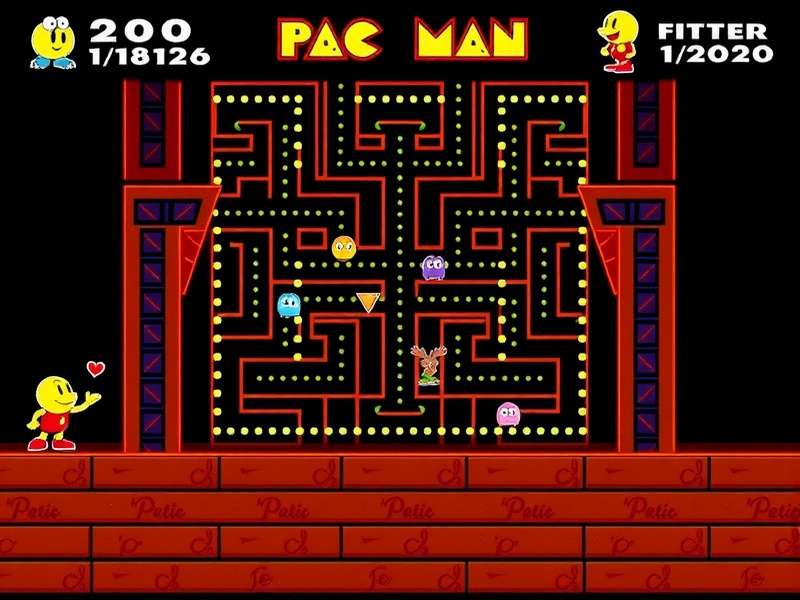 Advanced PAC MAN gameplay strategy visualization showing ghost patterns and power pellet timing