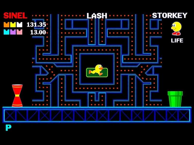 Classic PAC-MAN arcade cabinet with glowing screen