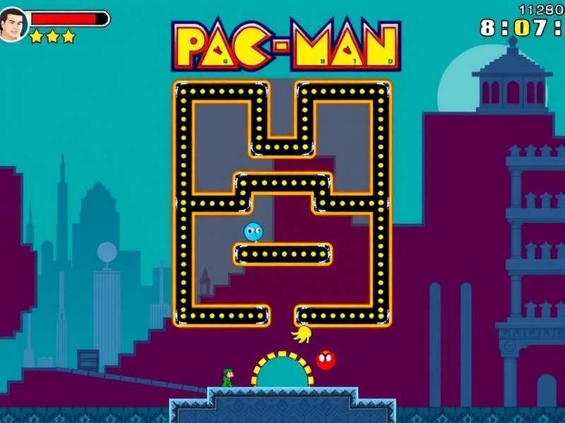 Diagram showing PAC-MAN ghost movement patterns and Pac-Man's evasion routes