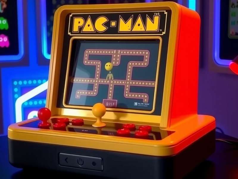 Rare Ms. Pac-Man arcade console in a classic game room setting