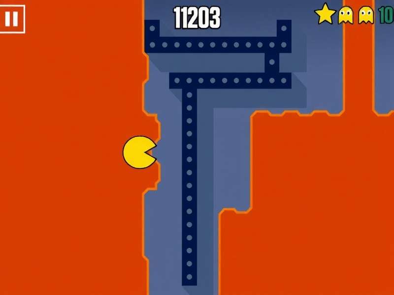 PAC MAN Game Download - Modern gameplay screenshot showing PAC-MAN eating dots and avoiding ghosts