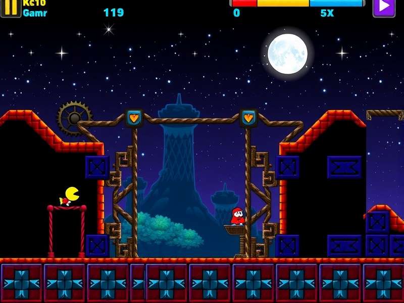 Classic PAC-MAN arcade cabinet showing the Game Over screen