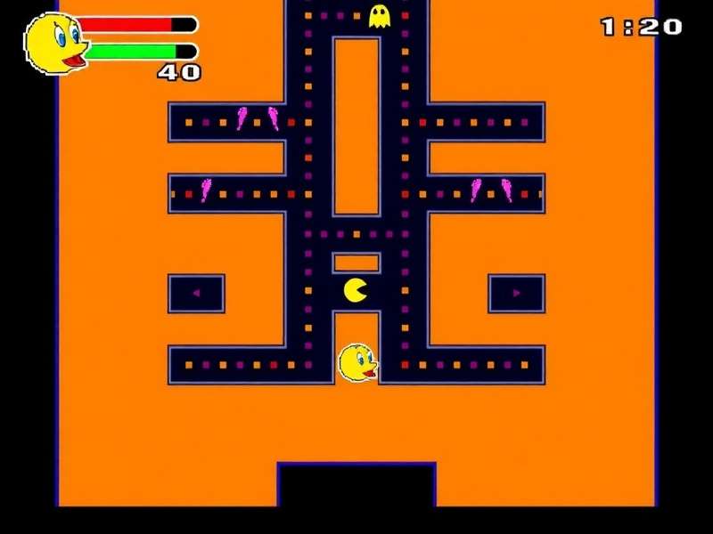 PAC-MAN maze strategy showing ghost patterns and optimal paths