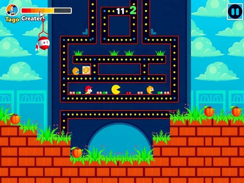 Diagram showing Pac-Man ghost movement patterns and AI logic