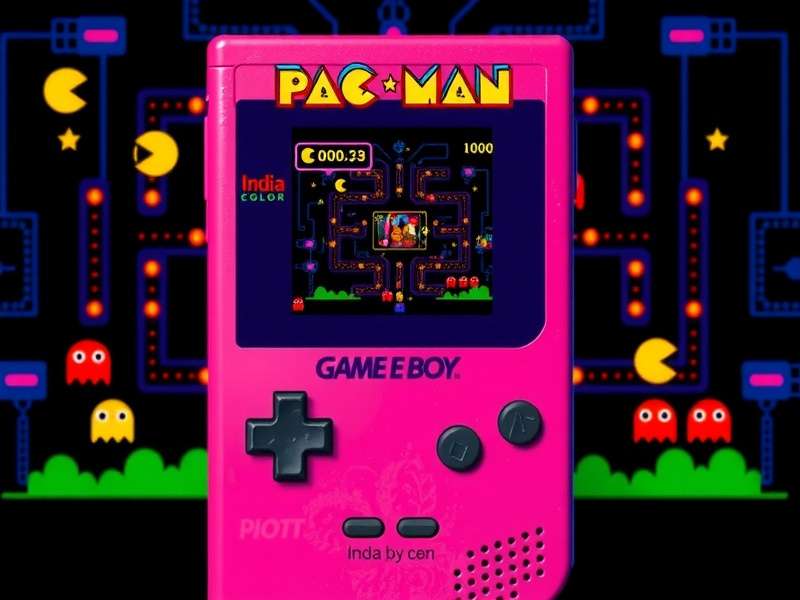MS PAC MAN Game Boy Color gameplay screenshot showing mazes and ghosts