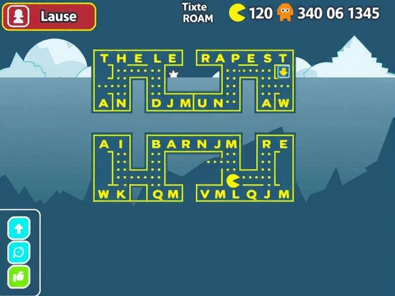 Classic Pac Man game screenshot showing Pac Man and ghosts