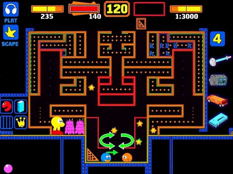 Rare early sketch of PAC MAN maze design by Toru Iwatani