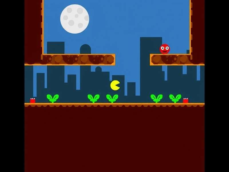 PAC-MAN game running on Windows 7 desktop with classic maze and ghosts