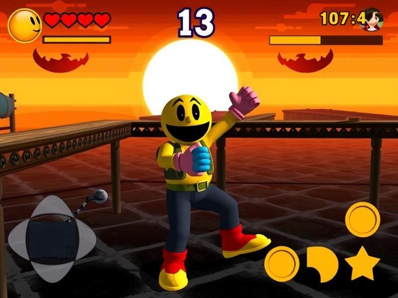 GameCube Pac-Man gameplay screenshot showing mazes and ghosts