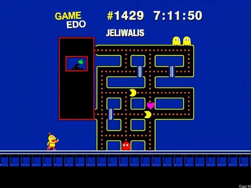 Super Pac Man Game Boy Color gameplay screenshot showing vibrant ghosts and maze