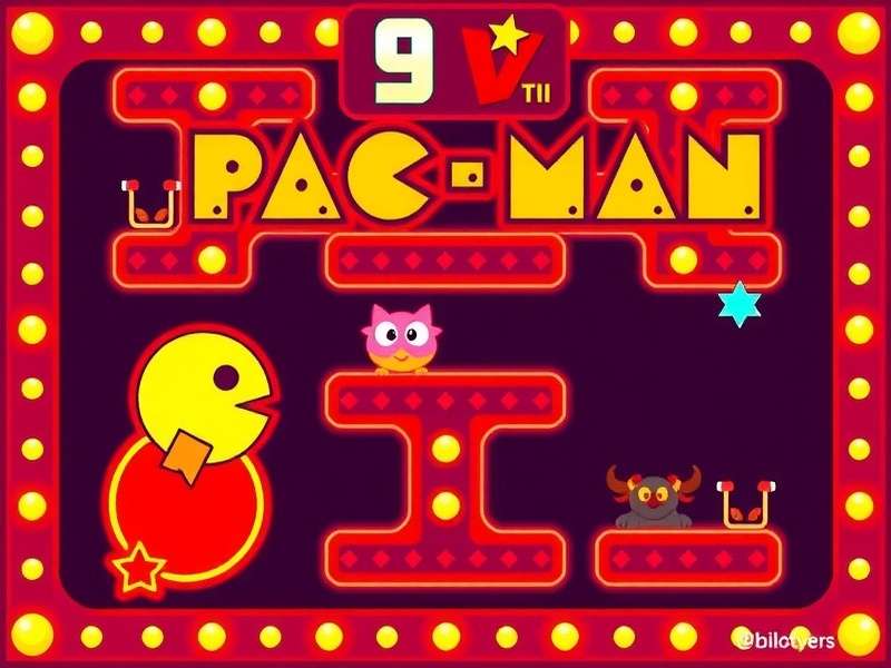 PAC-MAN gameplay showing maze navigation and ghost patterns