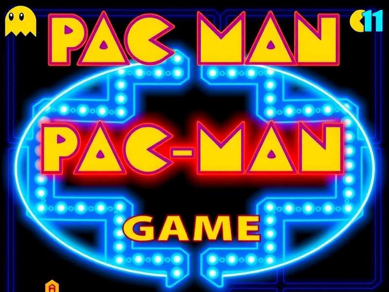 Classic Pac-Man arcade cabinet with glowing screen