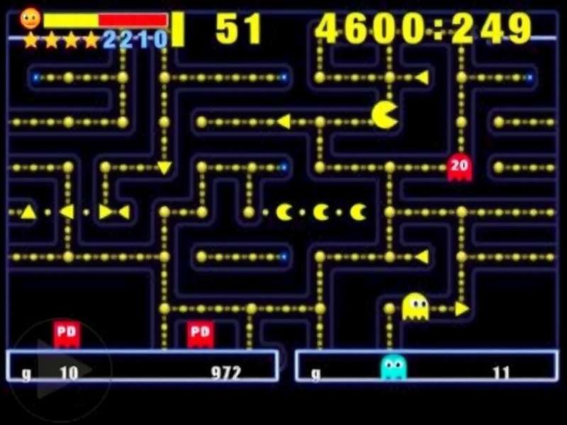 Ms. Pac-Man vibrant gameplay on Game Jolt platform showing colorful maze and ghosts
