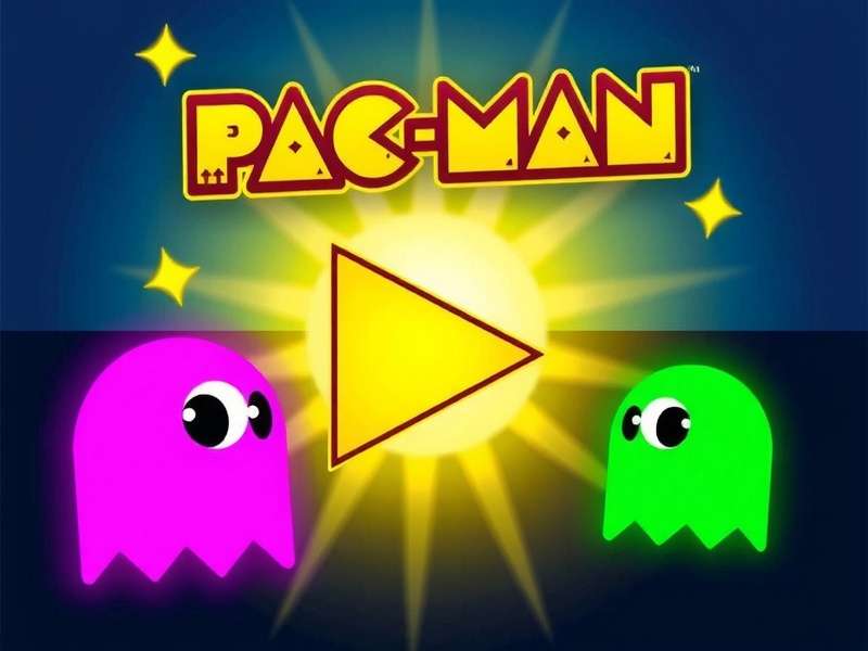 Vintage PAC MAN arcade cabinet in a modern setting