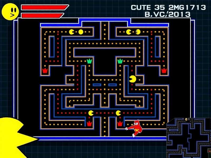 PAC MAN maze map showing ghost patterns and optimal pellet paths