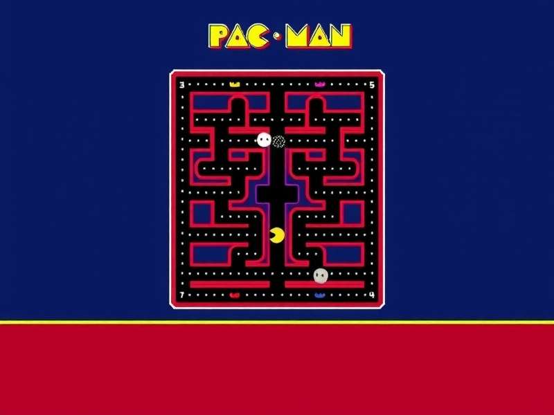 High-resolution collage of Ms. Pac-Man arcade sprites, cabinet art, and modern renders