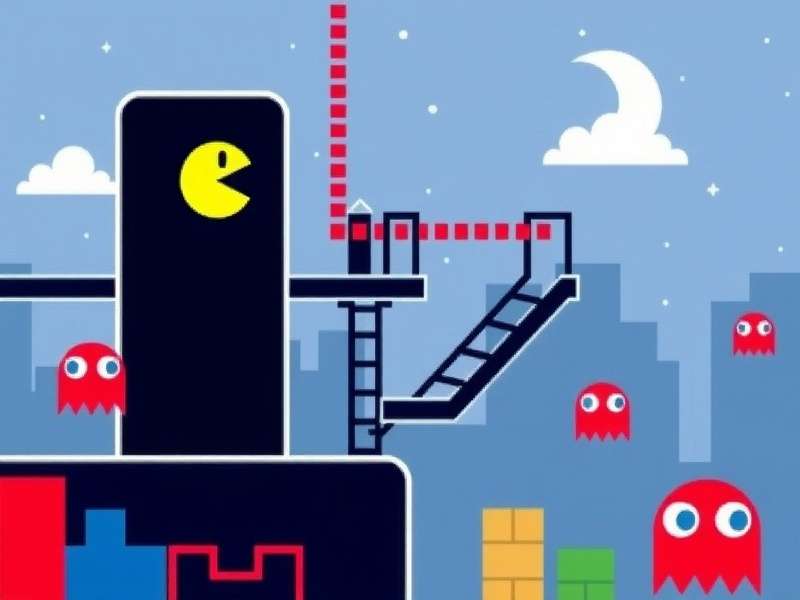 Detailed map of Pac-Man maze showing optimal power pellet and fruit spawn locations