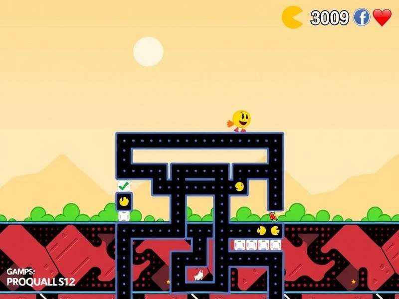 Screenshot of the Google Pacman Doodle on the search homepage