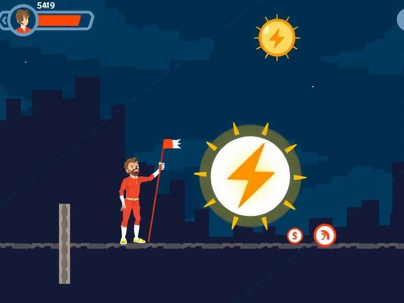 Close-up of a classic Pac-Man arcade cabinet joystick and buttons