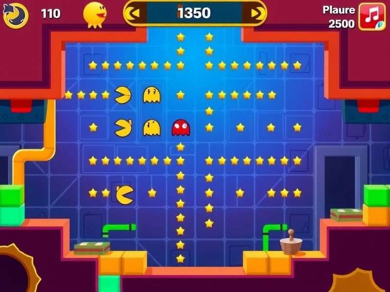 Classic Pac-Man arcade machine in an arcade setting