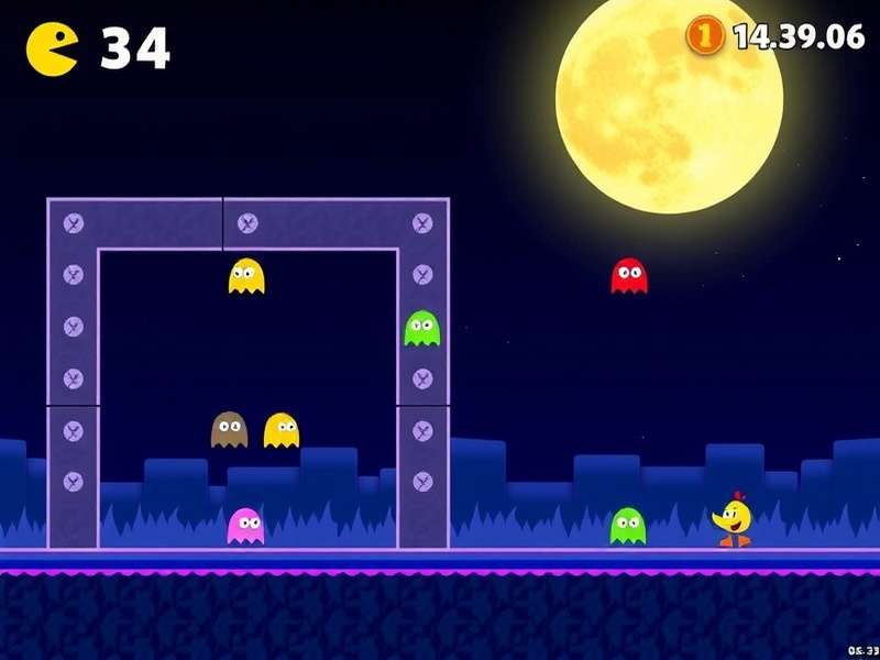 Pacman Plein Cran Gratuit fullscreen gameplay