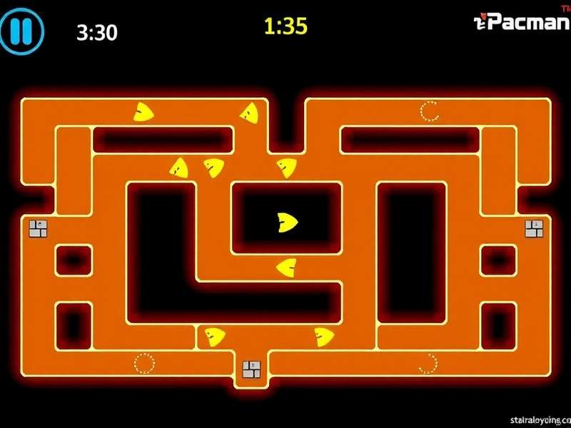 Pacman Maze iconic layout showing the classic labyrinth with ghosts and Pac-Man