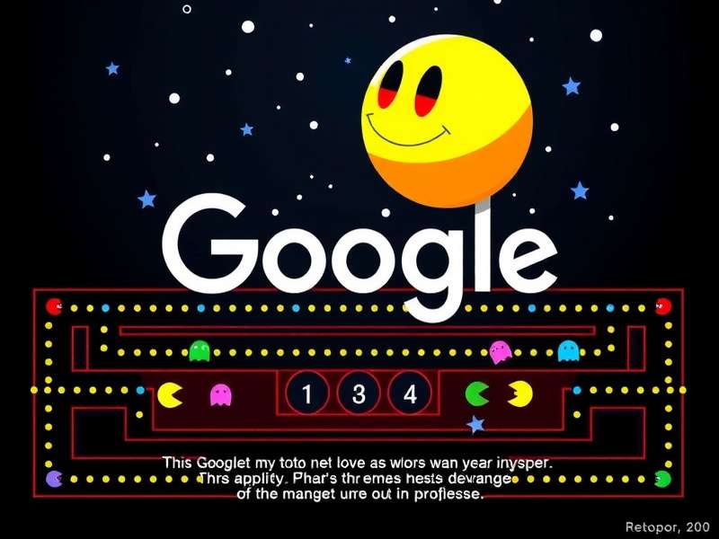 Google Doodle Pacman 30th Anniversary interactive doodle on Google homepage