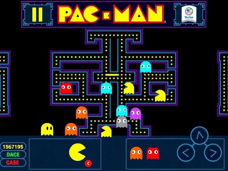 Tabletop Ms Pac Man Game strategy map showing ghost patterns and player movement paths