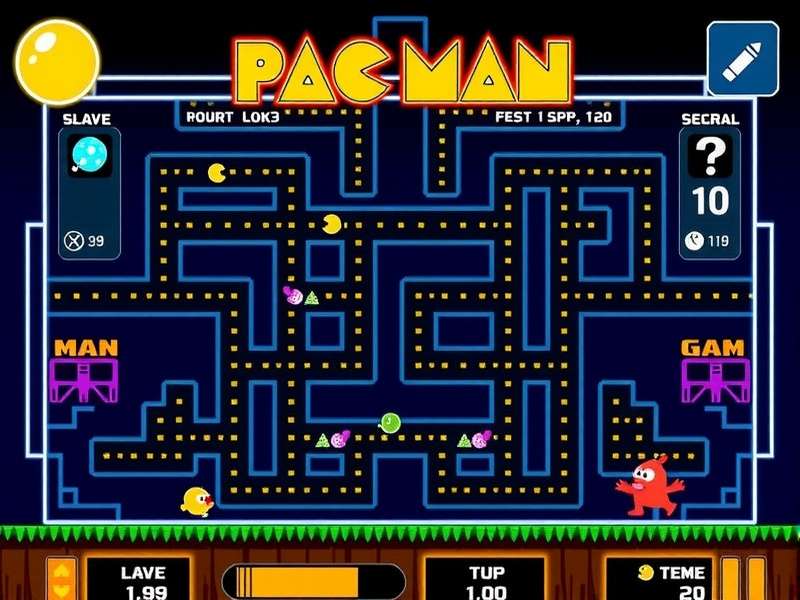 Pac Man Gratuit - Classic PAC MAN arcade gameplay with ghosts and pellets